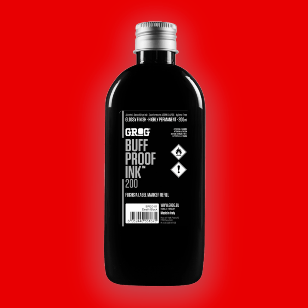 Buy Grog Buff Proof Ink Splatter Red. 200 ML. Glossy finish. Durable under all elements. Resistant against several types of chemical agents without fading. For further information on any of our products please feel free to message. Graffiti supplies at Tuesdays Skate Shop with fast free delivery, Buy now pay later & Multiple secure payment methods at checkout.