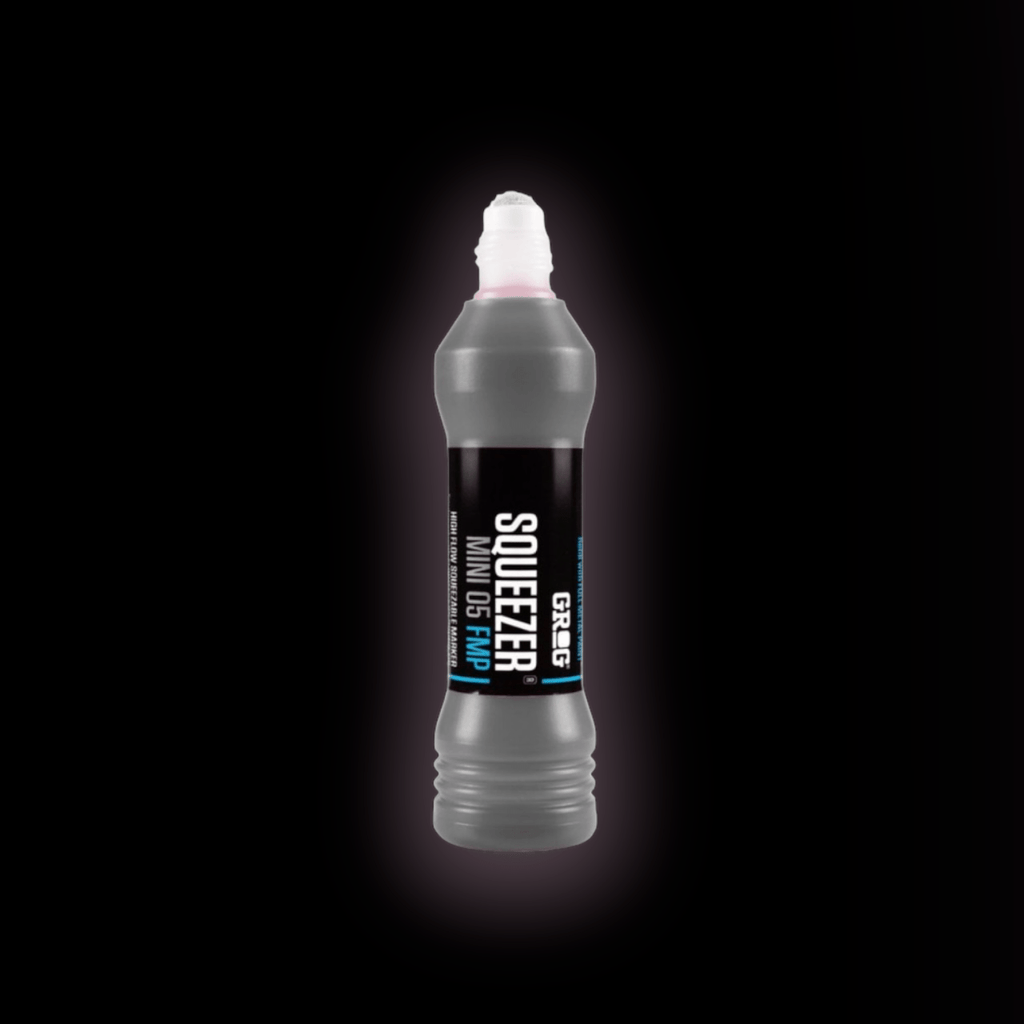 Buy Grog Mini Squeezer 05 FMP Death Black. Refillable. For further information on any of our products please feel free to message. Graffiti supplies at Tuesdays Skate Shop with fast free delivery, Buy now pay later & Multiple secure payment methods at checkout.