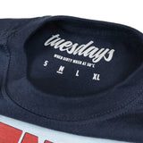 Buy Tuesdays 'Penny II' T-Shirt Navy. 100% soft cotton construct with DTG print. The Pinnacle. Feel free to message for further information (Bottom Right) Fast Free UK Delivery on orders over 50 GBP, Free to the Rest of Europe on orders 100 GBP & Worldwide Shipping. UK Skate Shop.